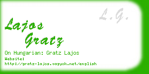 lajos gratz business card